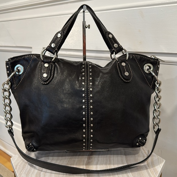 Michael Kors Vintage Uptown Astor Leather Studded Satchel EUC - Picture 5 of 17